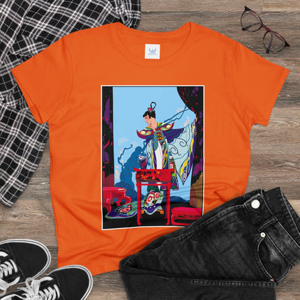 A Visual Journey by Umberto Brunelleschi Women's Midweight Cotton Tee
