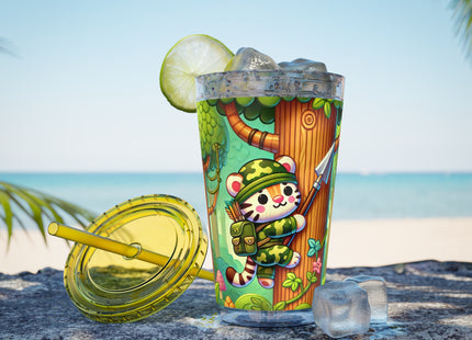 Stealthy Stripes Sunsplash Tumbler with Straw, 16oz