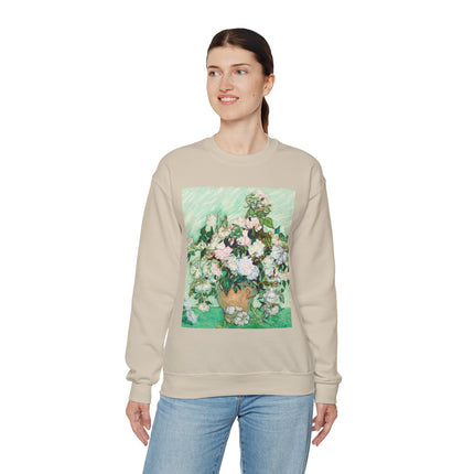 Roses by Vincent Van Gogh Heavy Blend™ Crewneck Sweatshirt