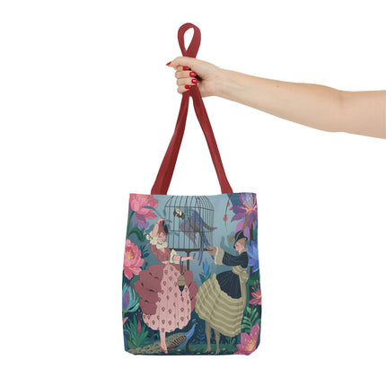 🦜🌸 The Ladies Of The Enchanted Aviary Tote Bag – Art Deco Floral Fantasy