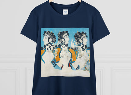Reproduction of Ladies in Blue by Emile Gilliéron Women's Midweight Cotton Tee