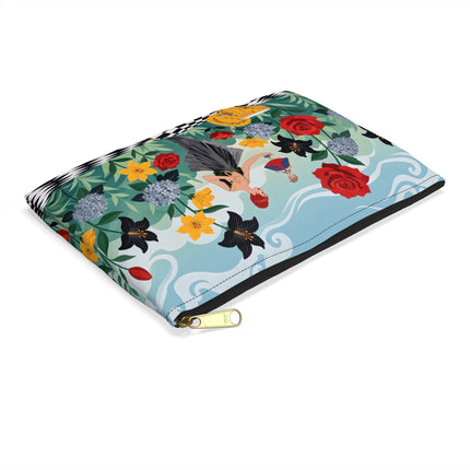 🌹🎭 The Lady Of The Little Dancer Accessory Pouch – Art Deco Floral Fantasy