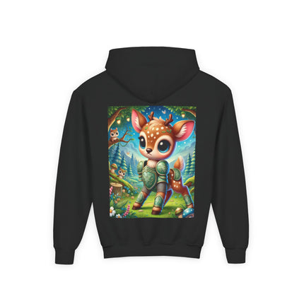 Fawn Defender Youth Hooded Sweatshirt – Gentle Courage & Forest Magic