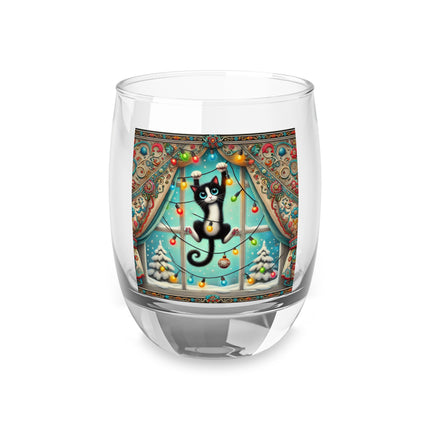 Mischief in Tinselland Whiskey Glass