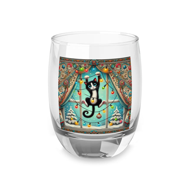 Mischief in Tinselland Whiskey Glass