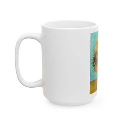 Vase with Twelve Sunflowers by Vincent van Gogh Ceramic Mug (11oz, 15oz)