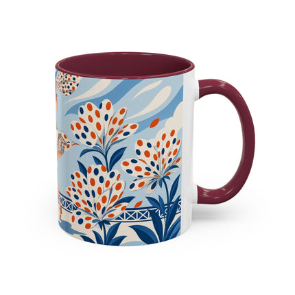 🌼🧡 The Polka Dot Wind Dancer Colorful Mug – Art Deco Fashion Whimsy