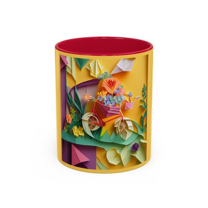 Origami Bicycle Colorful Mugs (11oz, 15oz)