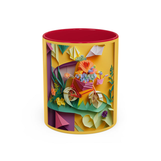 Origami Bicycle Colorful Mugs (11oz, 15oz)