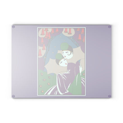 Two Pierrots Glass Cutting Board