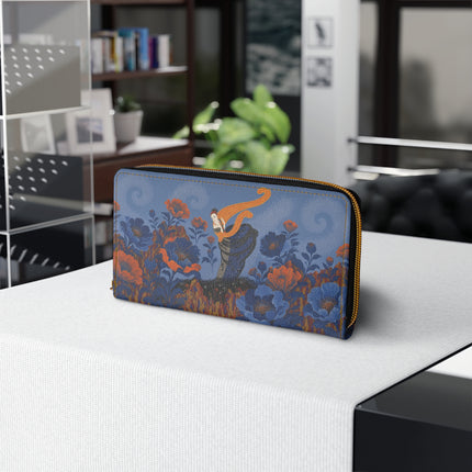 🌺🧡 The Midnight Ember Garden Wallet – Art Deco Floral Fantasy