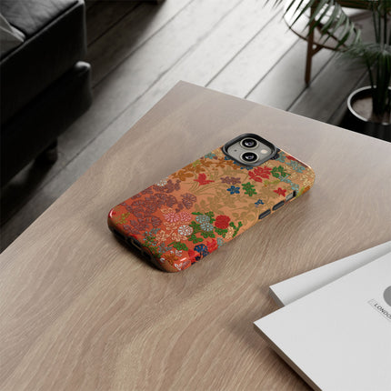 Ornamental Japanese Flower Pattern Phone Cases
