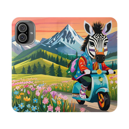 🦓🛴 Stripes on Wheels Flip Case – Sunny Adventures & Storybook Fun