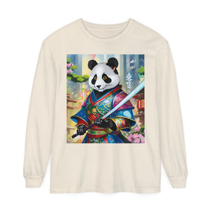 Cyberpunk Samurai Panda Long Sleeve T-Shirt