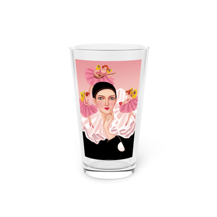 Pierrot & Fairies Dressed in Pink by Sofia Chiostri Glass, 16oz