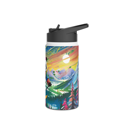 Cyberpunk Panda Stainless Steel Water Bottle