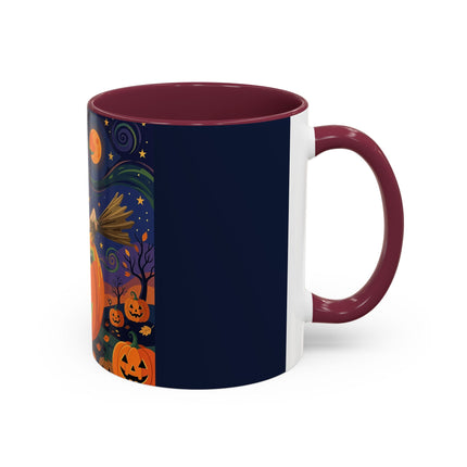 🧙‍♀️🎃 The Witch Of Pumpkin Moon Hollow Colorful Mug – Whimsical Halloween Magic