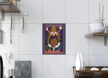 Countdown to Christmas Elegance Ceramic Tile