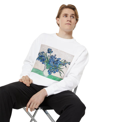 Irises by Vincent Van Gogh Unisex Garment-Dyed Sweatshirt