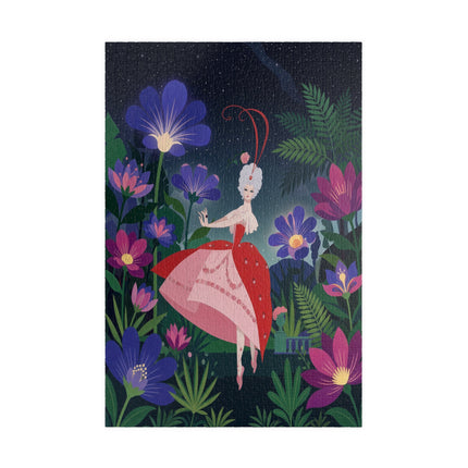 🌺✨ The Lady Of The Starlit Enchanted Garden Puzzle – Art Deco Floral Fantasy