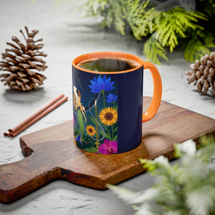 The Lady Of The Starlit Candles Colorful Mugs – Art Deco Theatrical Romance