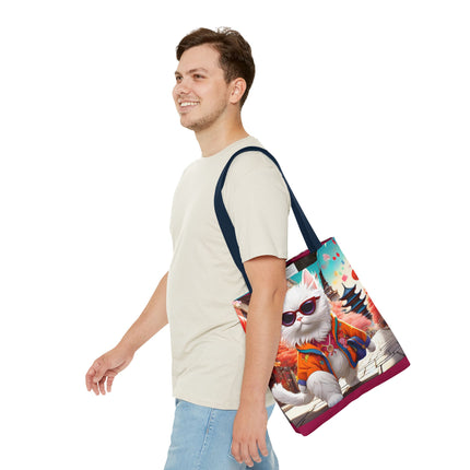 Fashionista Feline Puzzle Tote Bag (AOP)