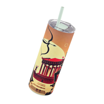 Art Deco Valentine's Romance Skinny Matte Tumbler, 20oz
