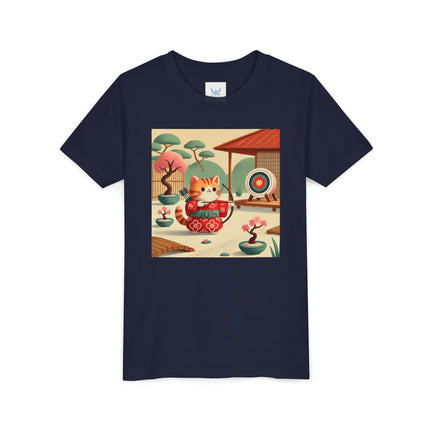 Archer Kitten in the Zen Garden Youth Short Sleeve Tee
