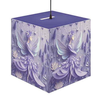 Lavender Fairy Light Cube Lamp