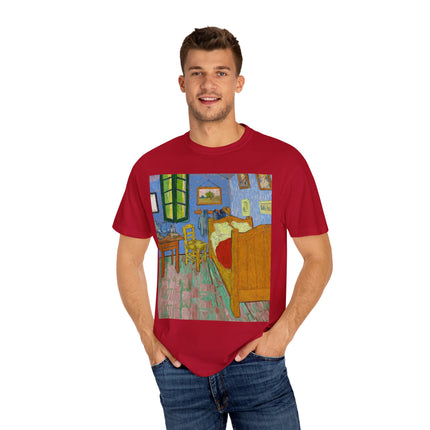 The Bedroom by Vincent van Gogh Unisex Garment-Dyed T-shirt