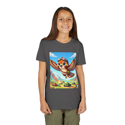 Red-Tailed Hawk in Battle Youth Short Sleeve Tee