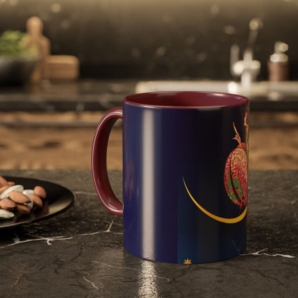 Moonlit Reflections Colorful Mug (11oz, 15oz) – Celestial Elegance, Art Deco Beauty & Dreamy Style
