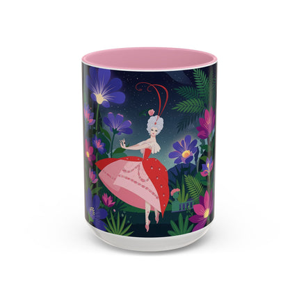Moonlight Waltz Among The Blossoms Colorful Mugs – Art Deco Floral Enchantment