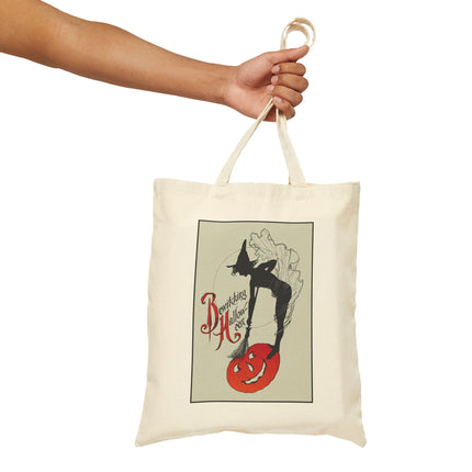Bewitching Halloween Cotton Canvas Tote Bag
