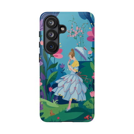 🌸☂️ A Stroll Through The Enchanted Forest Phone Case – Art Deco Floral Fantasy