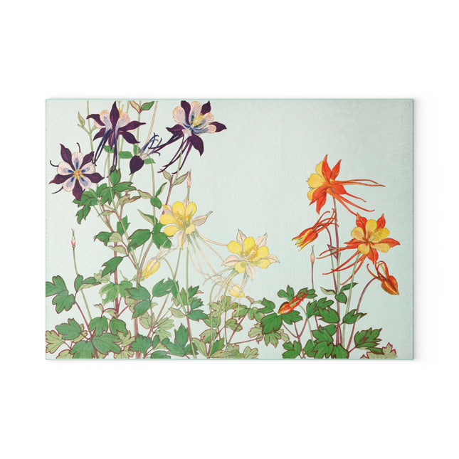Aquilegia by Tanigami Kônan Glass Cutting Board