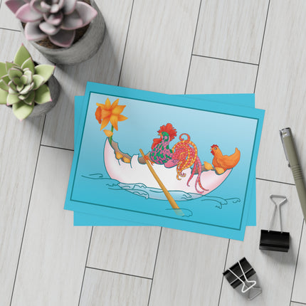 A Rooster's Seafaring Adventure Postcards (envelopes included) - Bundles of 10, 30, 50 Pieces