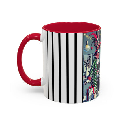 Whimsical Christmas Tea Party Colorful Mugs (11oz, 15oz)