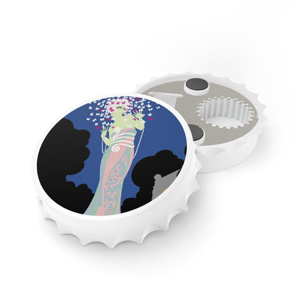 Butterfly Enchantress Bottle Opener – Ethereal Art Deco Magic & Pastel Dream