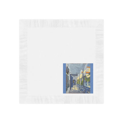 Gallery of a Moroccan Riad by George Gaudion White Coined Napkins