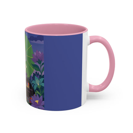 The Lady Of The Moonlit Needlework Colorful Mugs – Art Deco Crafting Elegance