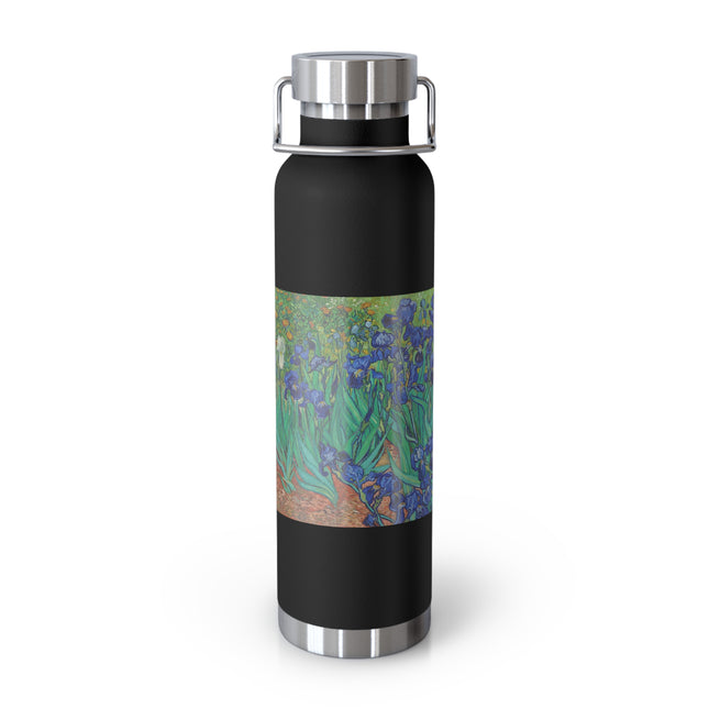 Irises by Vincent Van Gogh Copper Vacuum Insulated Bottle, 22oz