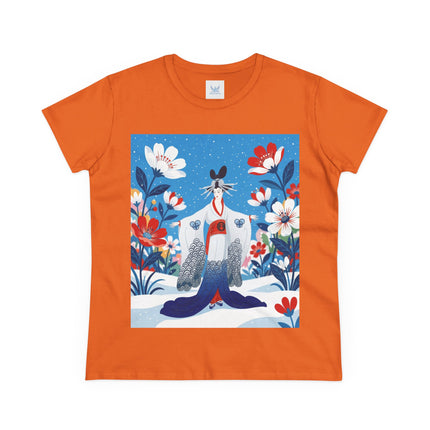 🌸❄️ The Winter Blossom Kimono Cotton Tee – Japanese-Inspired Floral Elegance