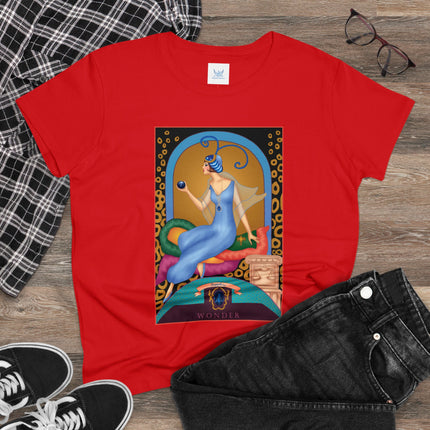 September & Sapphire (from the Gem Series) by Sofia Chiostri Women's Midweight Cotton Tee