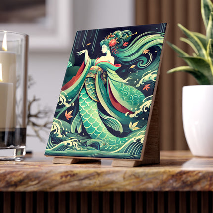 Mermaid Queen Rising from the Deep Ceramic Tile