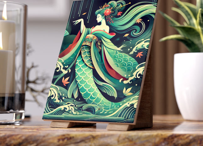 Mermaid Queen Rising from the Deep Ceramic Tile