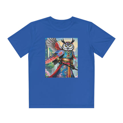 Cyberpunk Samurai Owl Youth Competitor Tee