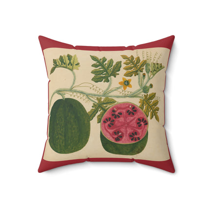 Album of watercolors of Asian fruits and flowers Pl.29 by Anonymous Spun Polyester Square Pillow