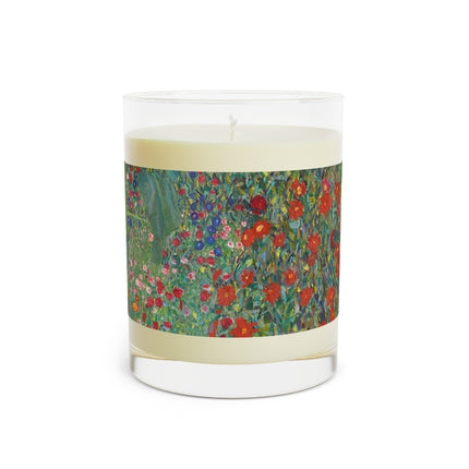 Farm Garden with Sunflowers by Gustav Klimt Scented Candle