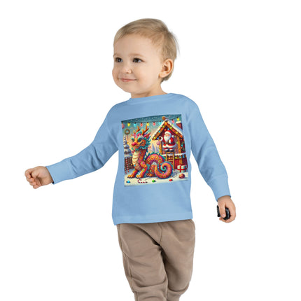 The Playful Dragon's Christmas Toddler Long Sleeve Tee